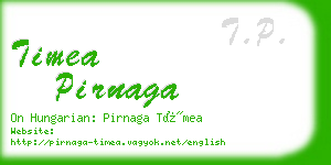 timea pirnaga business card